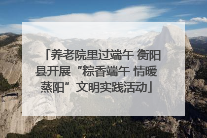 养老院里过端午 衡阳县开展“粽香端午 情暖蒸阳”文明实践活动